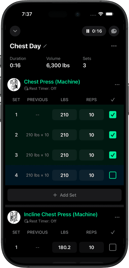 EVEX active workout with live timers